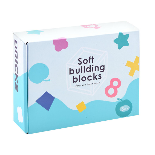Set 12 Cuburi senzoriale soft pentru bebelusi