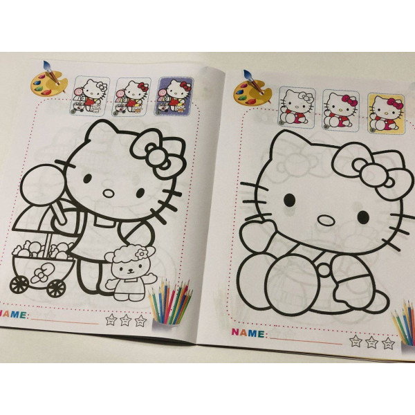 Carte de colorat si stikere - Hello Kitty
