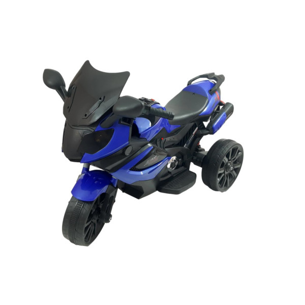 Motocicleta cu Acumulator pentru Copii cu Roti Ajutatoare, Mers Fata-Spate, Muzica MP3 si Lumini
